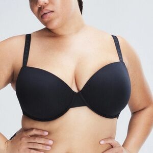 NWT Savage X Fenty Cotton Essentials Black Padded Demi Bra 38DDD (38F)